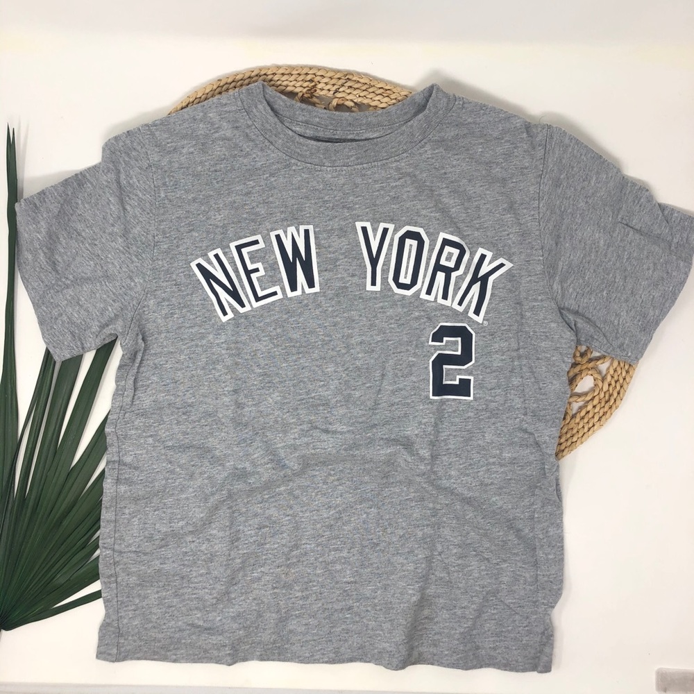MLB Kids New York #2 Jeter Short Sleeve Tee Size S